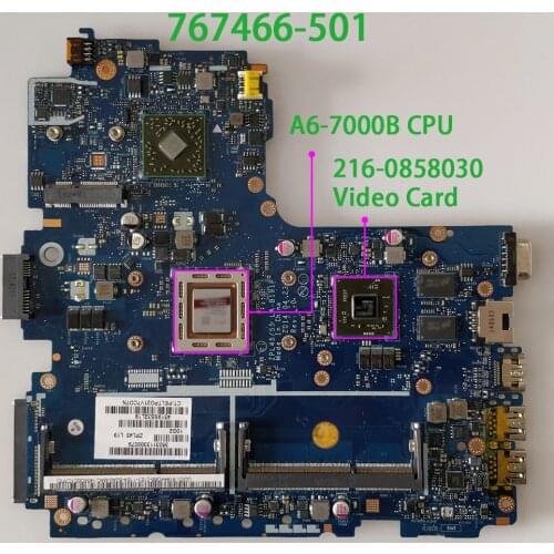 Genuine 767466-501 767466-601 767466-001 LA-B191P w A6-7000B CPU 216-0858030 GPU Laptop Motherboard for HP 445 Notebook PC