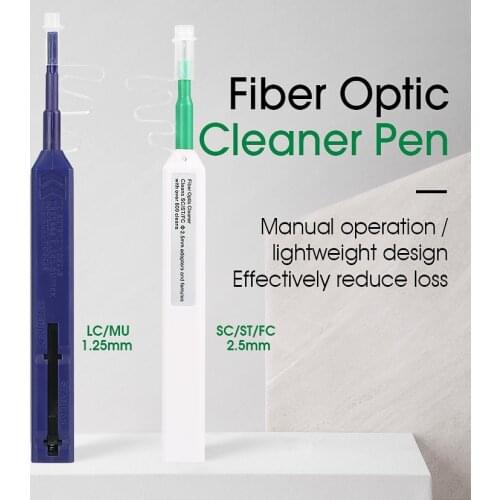 LC/SC/FC/ST One Touch Cleaning Tool 1.25mm and 2.5mm Cleaning Pen 800 Cleaning Fiber Optic One-Click Cleaner