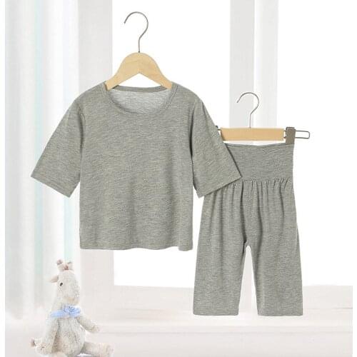 Toddler Girls Clothes New Summer Sleepwear For Baby Kids 3/4 Sleeve Pijamas Infantil Cotton Kids Pajamas Set Boys Child Clothing