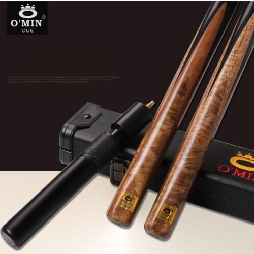 Original O'Min Dragon shadow One Piece 3/4 Split Snooker Cue 9.8-10mm Tip Professional Ash wood Shaft with Excellent Cue Box