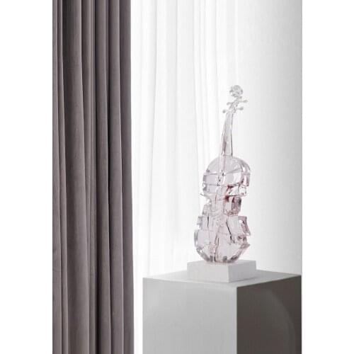 Zq Simple Violin Sculptured Ornaments European Art Hotel Club Music Dining Bar Model Room Modern Decorations
