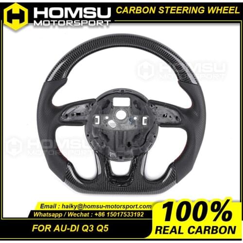 Custom alcantar a carbon fiber steering wheel for audi 2013-2018 Q3 Q5 LED steering wheel