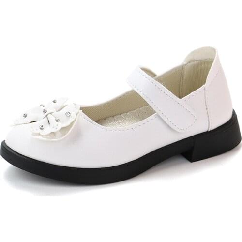 2018 New For Girls Children Fashion Princess Bowknot Dance Pu Leather Party Shoes 26 27 28 29 30 31 32 33 34 35 36 red white