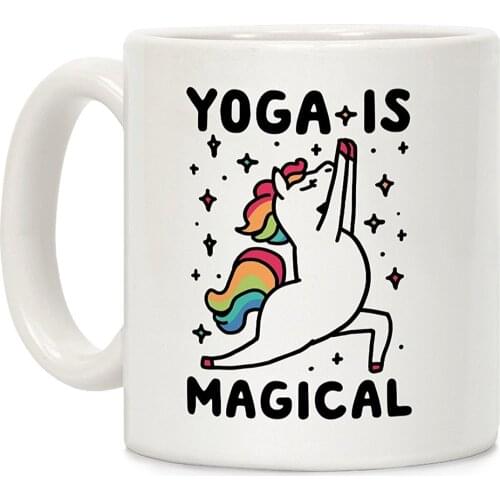 Yoga Is Magical White 11 Ounce Ceramic Coffee Mug