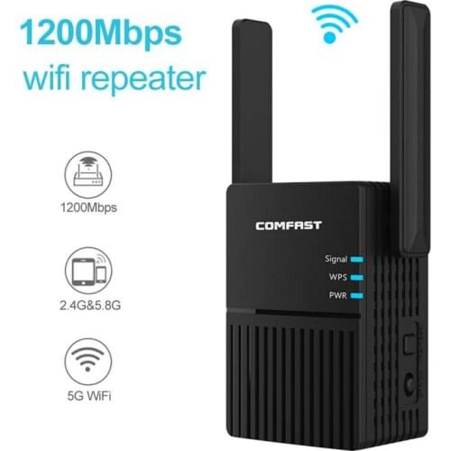 AC1200 WIFI Repeater 2.4G 5.8G 1200mbps Wireless Range Extender Signal Extender Wireless Internet Extender Amplifier Repeater