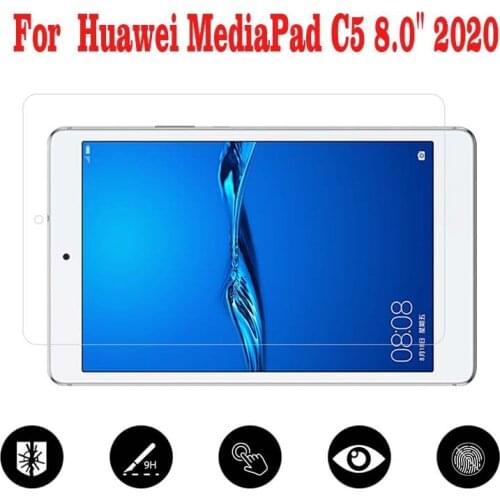 Tempered Glass For Huawei MediaPad C5 8.0" 2020 Protective Film 9H Tablet Screen Protector For Huawei MON-W19 MON-AL19
