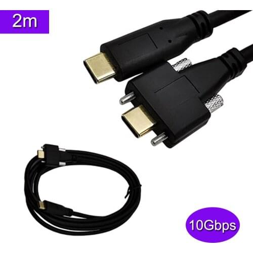 10Gbps 5A USB 3.1 Type-C Male to USB-C Male Data with screw Cable 2m