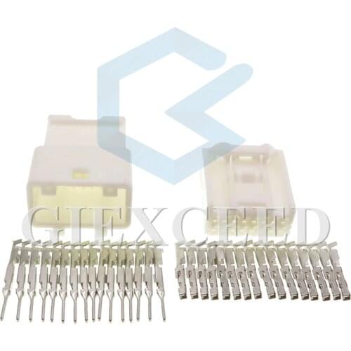 16 Pin 0.7mm Automotive Modified Plug Female Male Wiring Harness Socket For Nissan