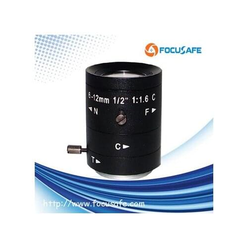Focusafe HD 3 Megapixel Manual Iris Lens 6-12mm 1/2" C Mount CCTV Lens for Security CCTV Camera