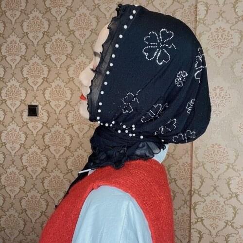 Muslim Accessories Islam Clover Decoration Women Easy Hijabs