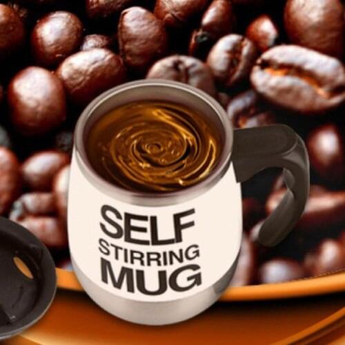 New Automatic Plain Mixing Coffee Tea Cups Self Stirring Mug 450ML Fasion Mugs Good Gift for Friends Free Shipping SH19