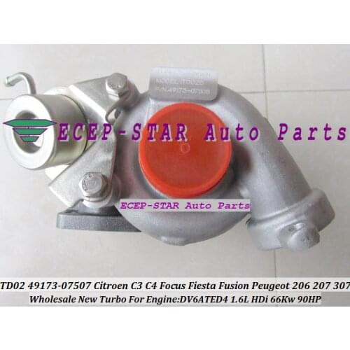 Free Ship TD02 49173-07507 49173-07506 For FORD For Focus Fiesta C-MAX For Peugeot 207 307 Berlingo For Citroen C3 C4 1.6L HDi