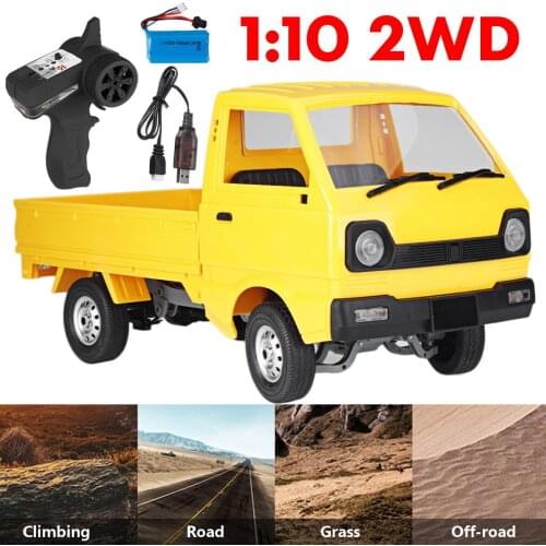 Big 1/10 2.4G 2WD 10km/h Military Truck Crawler Off Road RC Car Large-angle Steering pick-up truck Model Toys Kids Birthday Gift