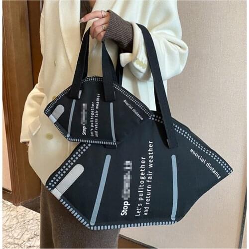 Design Creative Shoulder Bag Shopper Large Capacity Handbag for Women Casual Canvas Tote Bag Ladies Hand Bags Sac A Main Femme