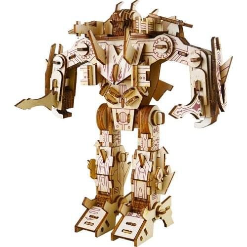 Creative DIY Wood Craft Assembly Movie Wooden 3D Puzzle Robot Model Science Series Hobbies Toy Kids Teens Adult DIY