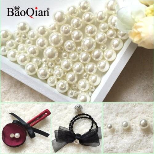 1000pcs Various sizes Lvory Round Imitation ABS Pearl Beads For Clothing DIY Sewing Craft Beadwork Supplies wholesale