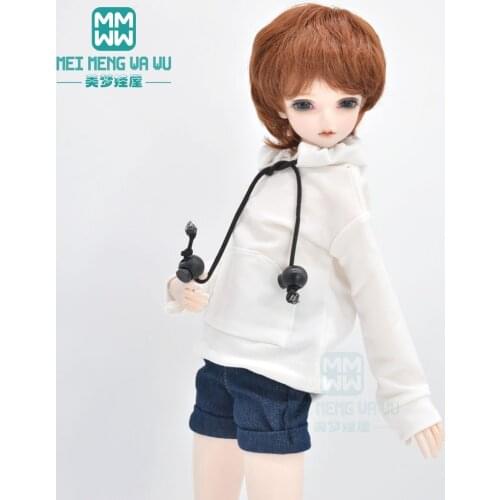 BJD doll clothes fits 30-45cm 1/4 BJD MSD MYOU YOSD doll fashion Letter Hoodie jeans