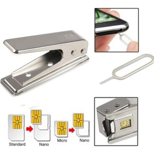 Best Universal Metal Mini Standard Micro Sim Card To Nano Cell Phone Sim Card Cutter For iphone 5 6 7Plus