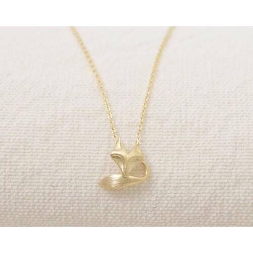 Trendy women necklace Fox pendant Necklace gift for your friend