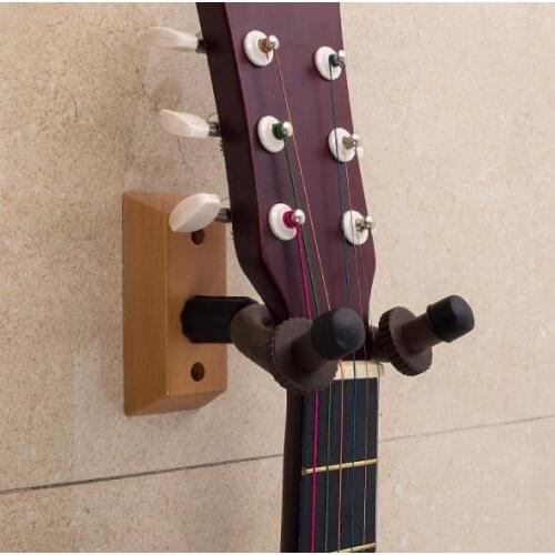 Wall Mount Guitar Ukulele Wall Hanger Hook Wood Base Guitar Hanging Hook