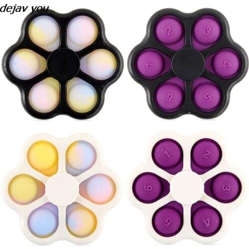 New Simple Fidget Spinner Toy Adult Kids Decompression Toys Small Stress Relief Push Bubbles Hand Spinner Gifts