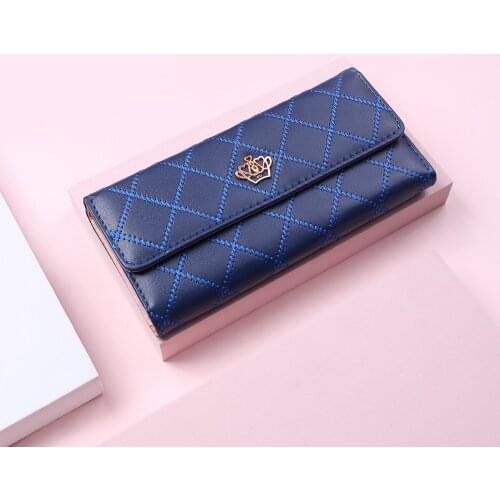 New Women Fashion Pu Leather Wallets Female Long Purses Money Bags Phone Pocket Ladies Card Holder Clutch