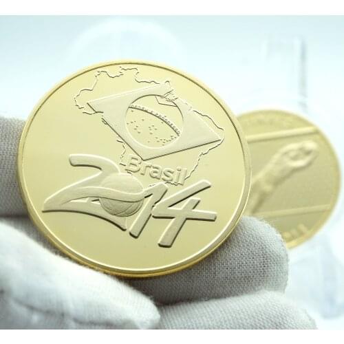 The world cup Football Commemorative Medal Gold Silver Plated Crafts Coin