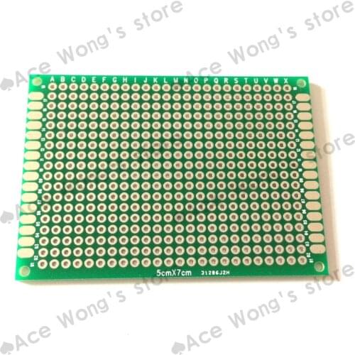1pcs 5x7cm PROTOTYPE PCB 2 layer 5*7 panel Universal Board