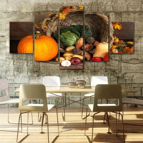 Prints Painting Pumpkin Wall Artwork Modular Potato Canvas Poster Onion Picture Modern Vegetables Home Decor Bedside Background