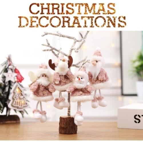 Merry Christmas Beautiful Xmas Tree Ornament Soft Plush Christmas Girl Hanging Pendant Decor Christmas tree pendant mini doll