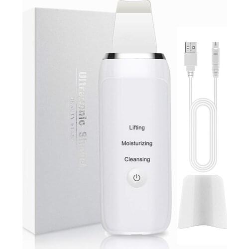 Ultrasonic Skin Scrubber Vibration Face Cleaner Blackhead Remover Facial Scrubber Shovel Clean Cavitation Peeling Skin Care