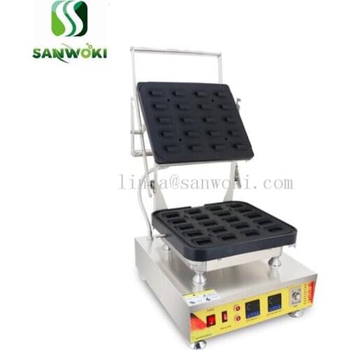 110V 220V Electric digital display rectangle egg tart skin machine waffle Baker 20pcs/mold Non-stick egg tartlet roaster machine