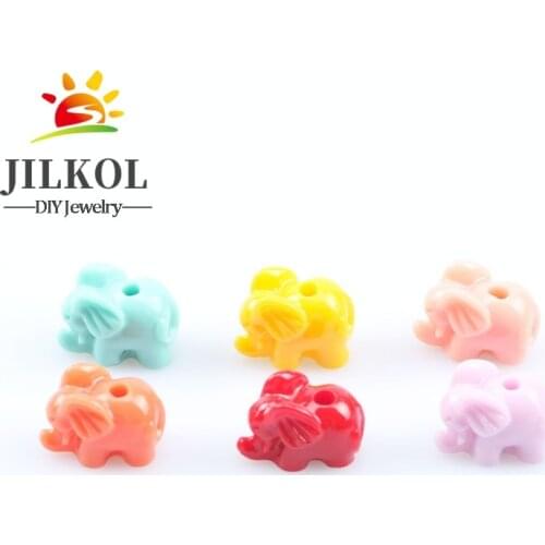 20PC/Lot Summer Shell Stone multicolor Elephant Beads sea beach Loose Bead Stone Charm for DIY Jewelry Making