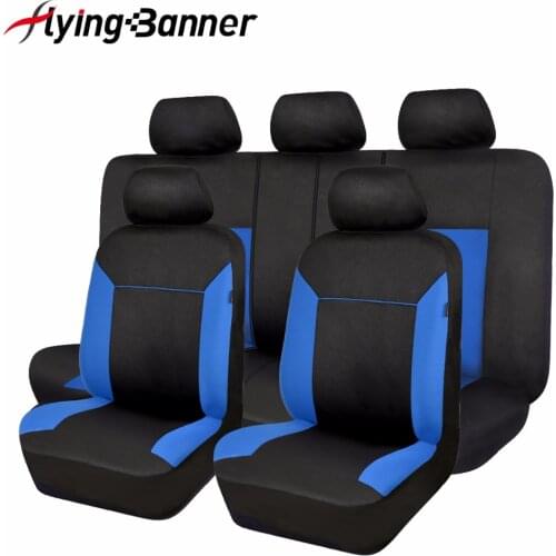 2017 Mesh Cloth Car Seat Cover Universal Fashion Pattern Car-Styling Full Set Blue Seat Cover Accessories Factory Direct Sales