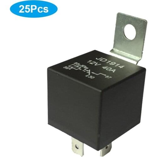 25Pcs 12VDC 40A 5 Pin Car Motorcycle LED Flasher Relay Electronic Freauency LED Turn Signal Light Blinker Flasher Relay
