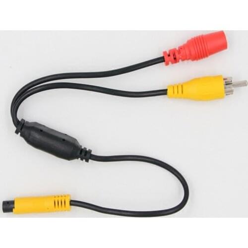 4-core male to AV video lotus head DC power cord female with step-down line 12V to 5V reverse line extension line