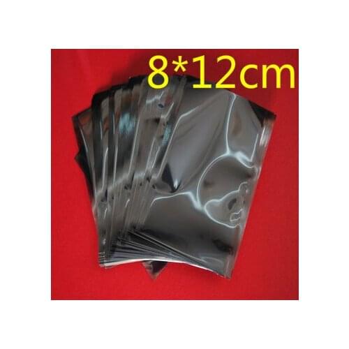 8cm*12cm Open Top Anti-Static Shielding Plastic Pack Packaging Bags ESD Anti Static Packing Bag Antistatic Storage Bags