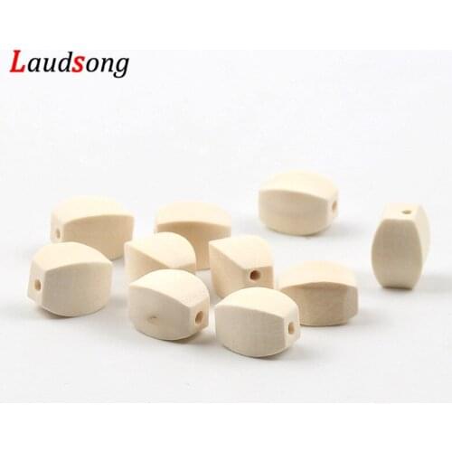 9x13mm 30pcs Natural Wood Color Unfinished Loose Wooden Beads For Making DIY Necklace Bracelet Jewelry Accessories