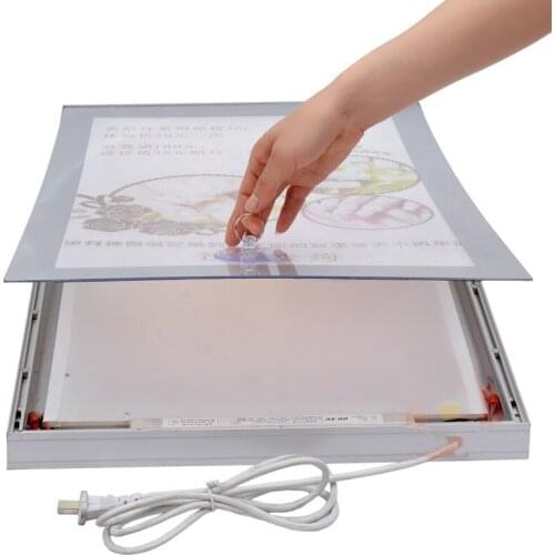 A2 Single Side Magnetic Aluminum Led Light Box ,Led Lighting Panel for Menu Board Restaurant Fast Food Display