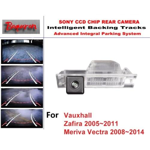For Vauxhall Meriva Vectra 08~14 Zafira 05~11 CCD Car Backup Parking Camera Intelligent Tracks Dynamic Guidance Rear View Camera
