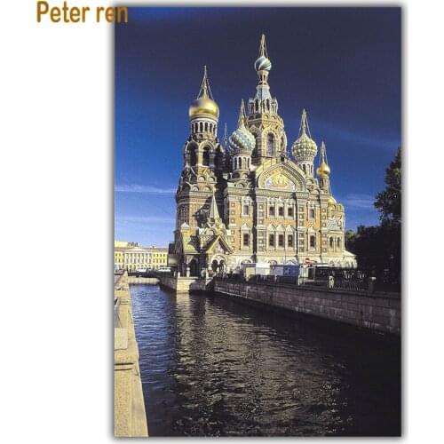 Diy Diamond painting cross stitch diamond embroidery landscape Square/Round diamond Mosaic Rhinestone Home Decor "Blood Church"