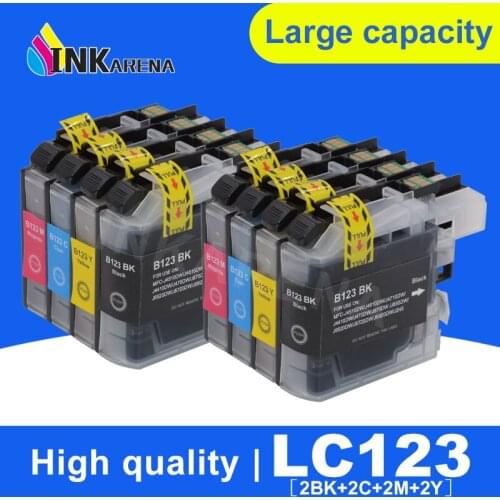 LC121 Ink Cartridge For Brother LC123 LC125 LC127 LC129 Full Ink Cartridges J4410DW J4510DW J4610DW J4710DW J470DW J6920 Printer