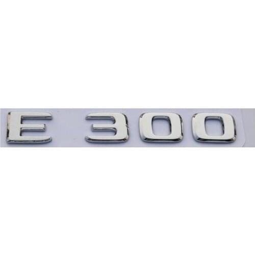 New Chrome ABS Rear Trunk Letters Badge Badges Emblem Emblems Sticker for Mercedes Benz E Class E300 17-19