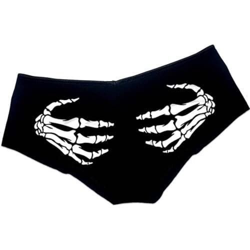 Naughty Skeleton Hands Women Panties happy Halloween eve party night decoration couple wife girlfriend gift present