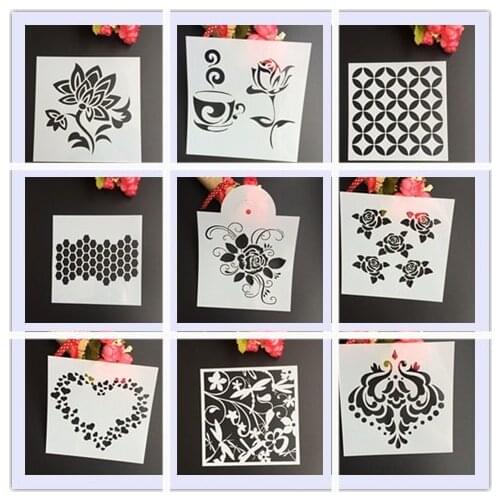Plastic Layering Stencils Template DIY Paper Card Scrapbooking Photo Album Diary Hand Craft