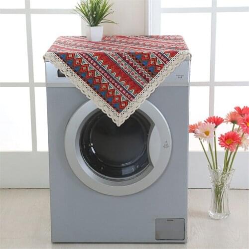 Square Linen Washing Machine Dust Cover Household Appliances Furniture Dust Proof Cloth