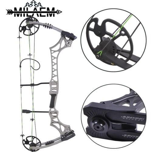 30-70lbs Adjustable Archery Compound Bow 80% Left-off Magnesium Aluminum Alloy Right Hand Bow Riser Outdoor Shooting Practice
