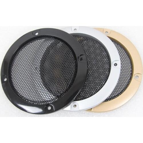 For 3" inch Car Audio Tweeter Speaker Conversion Net Cover Decorative Circle Metal Mesh Grille Protection Black/Silver/Golden
