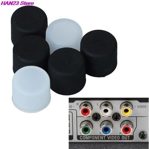 10pcs About 1cm Silicone TV Audio Video Interface Dust Plug RCA Female Protective Cover Hot Sale