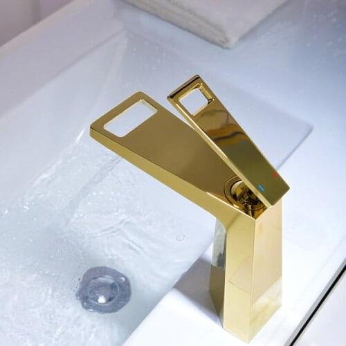 Basin Faucet Bathroom Sink Mixer Tap Total Brass Hot & Cold Faucet Deck Mounted Lavatory Basin Tap Unique design Water Crane Tap